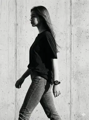 Cinematic Black-and-White High-Fashion Portrait