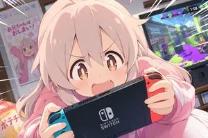 Anime Character Playing Video Games