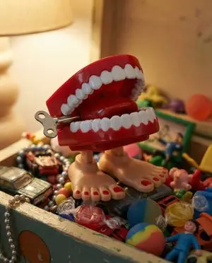 Whimsical Chattering Teeth Scene Prompt