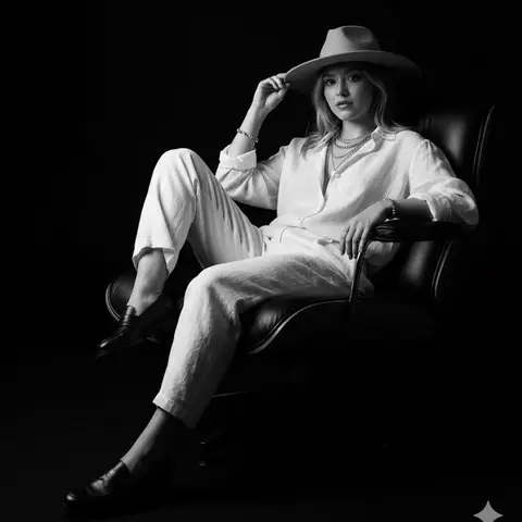 Cinematic Studio Portrait, Luxury Editorial
