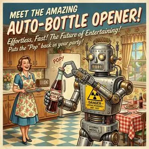 Retro Futurism Auto-Bottle Opener