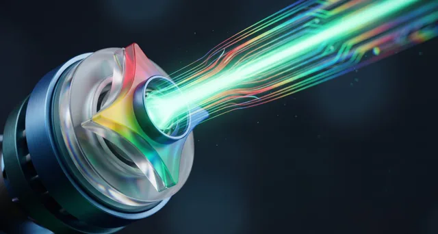 Futuristic Glass Turbine Engine