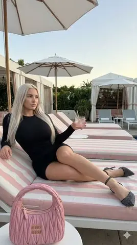Quiet Luxury Poolside Portrait (Detailed JSON Structure)