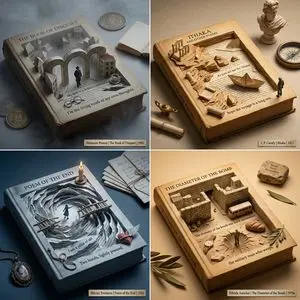 Poetry Recommendation System Prompt (Carved Book Sculpture Aesthetic)