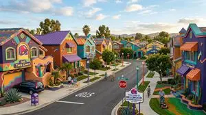 Suburban Neighborhood Designed by Fast Food Chains