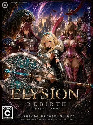 Fantasy RPG Game Cover with Three Knight Women