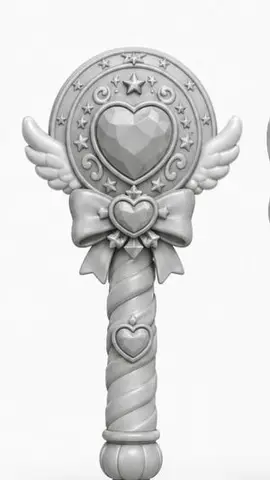 Monochrome Magical Heart Wand