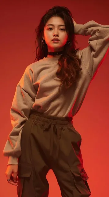 Social Media Post - East Asian Lookbook Crimson Studio Portrait