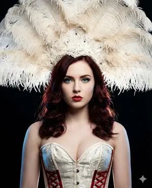 Hyper-Stylized Neo-Baroque Burlesque Portrait