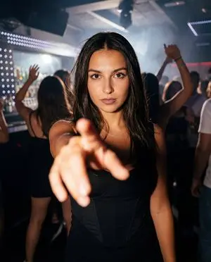 Nightclub Fashion Portrait with Forced Perspective
