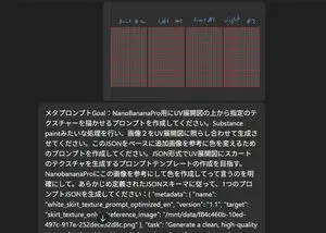 Texture Creation via JSON and UV Map Metaprompt