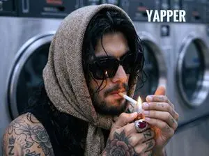 Hyperrealistic Portrait of Man Lighting Cigarette