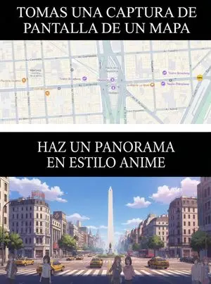 Map to Anime Panorama Conversion