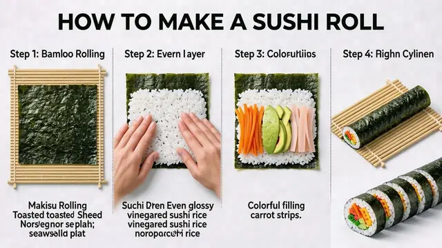 Sushi Roll Instruction Diagram