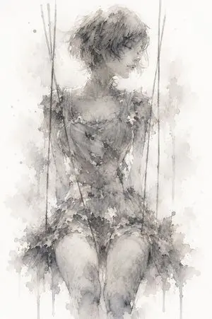 Melancholic Marionette Watercolor
