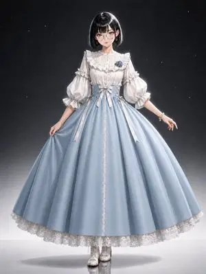 Powder Blue Lolita Dress Portrait