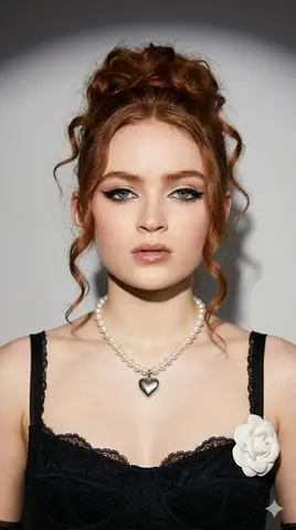Coquette Fashion Editorial Portrait (Sadie Sink)