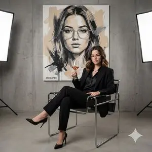 High-Fashion Editorial Portrait of a Confident Woman