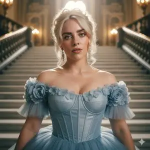 Ultra-Photorealistic Cinematic Royal Portrait of Billie Eilish
