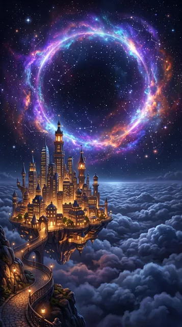 YouTube Thumbnail - Futuristic Metropolis Above the Clouds