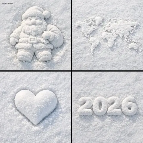 3D of [OBJECT] made of white snow