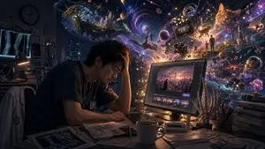 Dark Creative Overload at Night