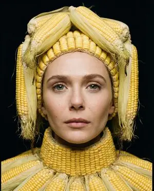 Elizabeth Olsen: Agrarian Haute Couture Macro Portrait