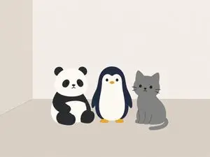 Minimal Clay Animal Trio