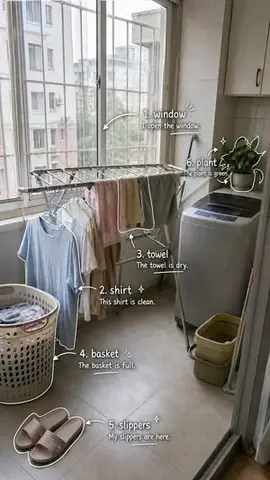 Laundry Balcony Vocabulary Journal