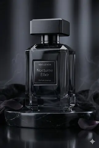 Nocturne Élixir — Parfum Intense Ultra Realistic Luxury Perfume Commercial Photography