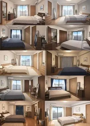 Newlywed Bedroom Game Asset