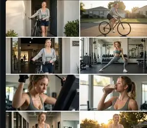 8-Frame Fitness Storytelling Collage