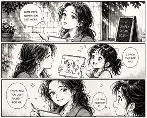 Retro Hand-Inked Manga Comic Transformation