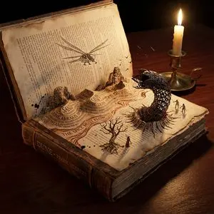 Storybook Typography Diorama Prompt (Dune)