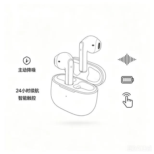Minimalist Headphone E-Commerce Product Photo