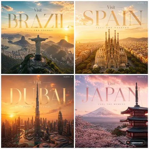 Cinematic luxury tourism poster, Spain, iconic view of Sagrada