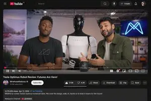 YouTube Video Interface Mockup