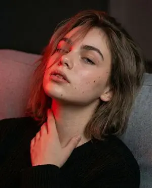 Cinematic Portrait with Identity Lock and Red Lighting