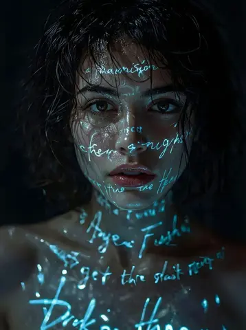 A cinematic, hyper-realistic close-up portrait of a mysterious young