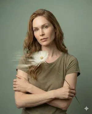 Dreamy Fine-Art Editorial Portrait with Double Exposure