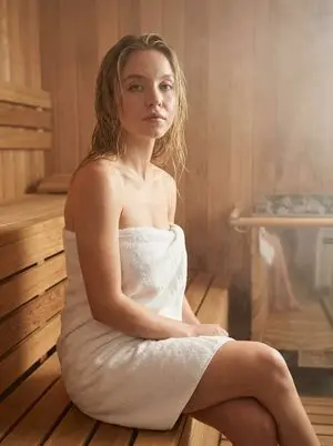 Cinematic Sauna Portrait (Sydney Sweeney Resemblance) - Duplicate