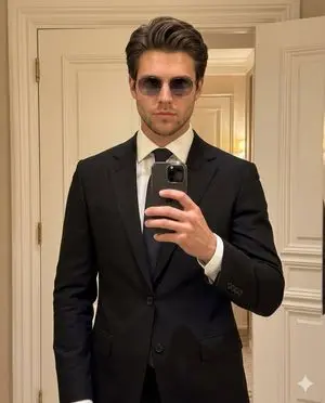 High-Fashion Mirror Selfie Identity Reference