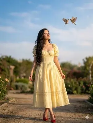 Romantic Whimsical Garden Portrait