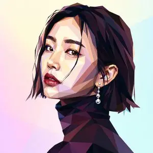 Low-Poly Profile Portrait With Face Block