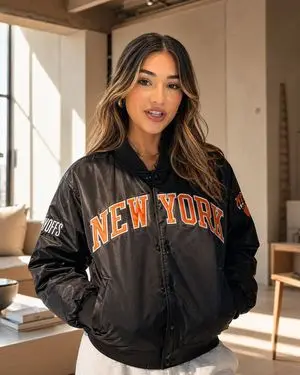 Sunlit Streetwear Jacket Portrait
