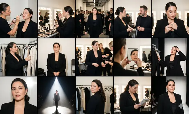 Fashion Week Backstage Contact Sheet