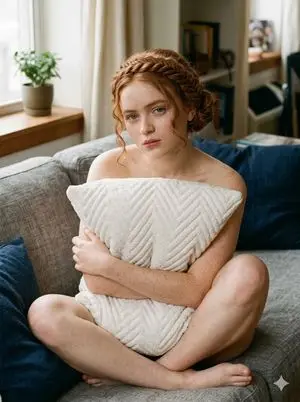 Cozy Indoor Sofa Portrait