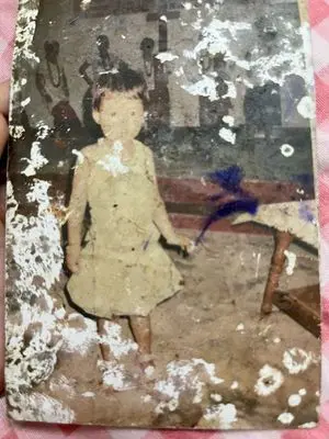 Vintage Photo Restoration of East Asian Girl