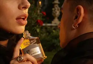 High-End Fashion Editorial Close-up (Creed Aventus)