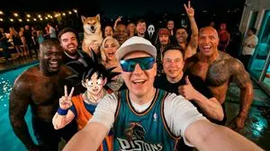 Celebrity party image prompt